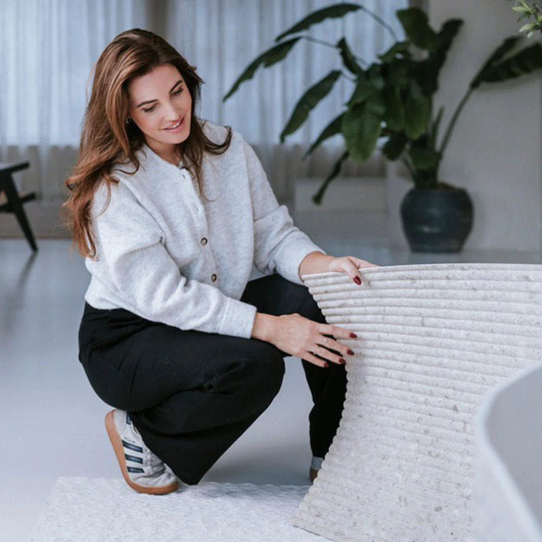 MUOZO - Roman Columns Azure 60x280 Flexibele Wandpanelen - Brandvertragend & Flexibel