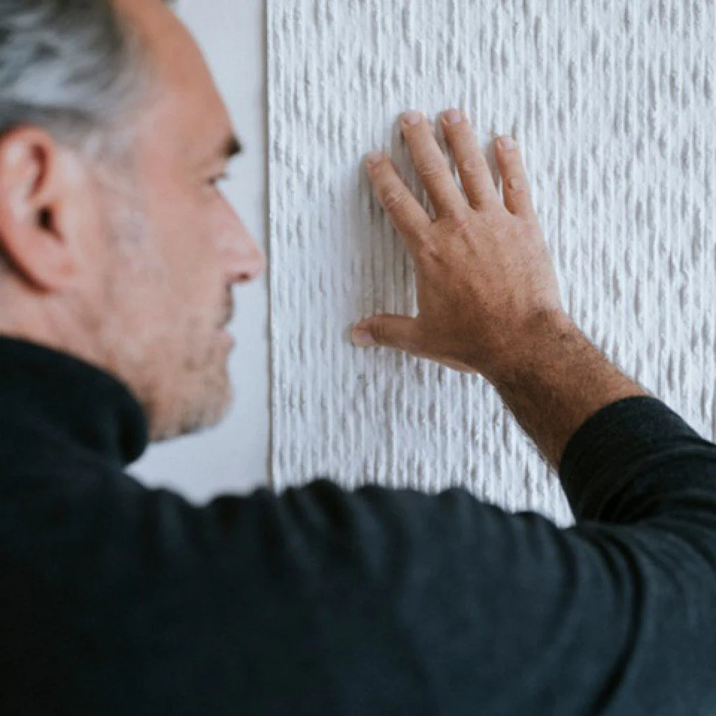 MUOZO - Canyon Ridge OFF-WHITE 60x280 Flexibele Wandpanelen - Brandvertragend & Flexibel