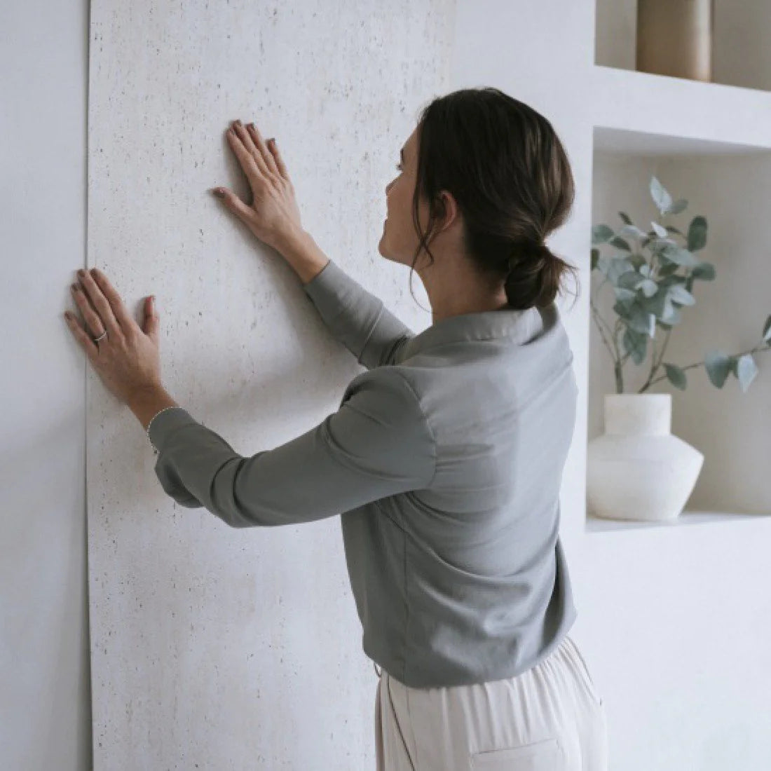 MUOZO - White Vein Luxe 60x280 Flexibele Wandpanelen - Brandvertragend & Flexibel