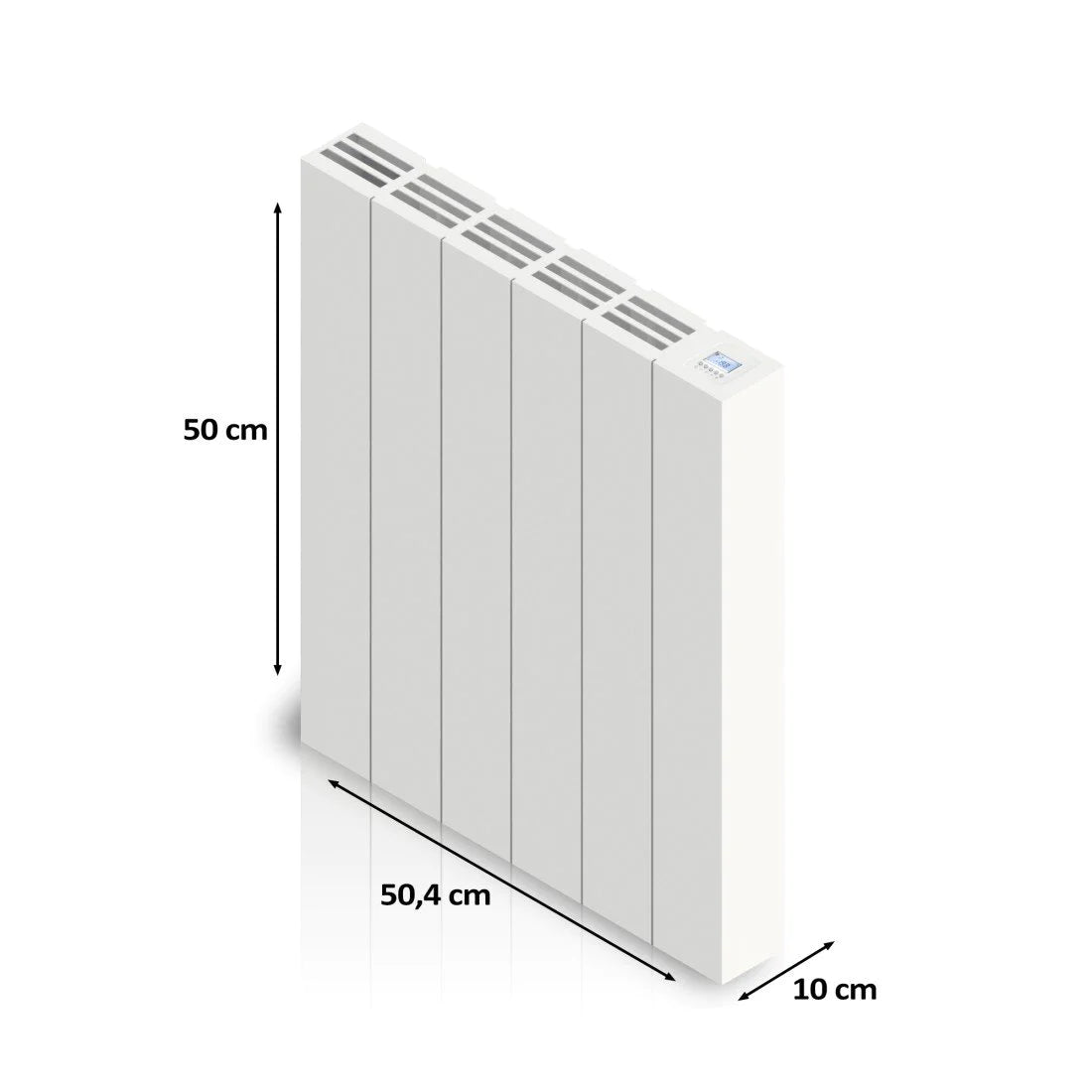 50x50,4 cm - Ambiente elektrische paneelradiator 1000 Watt - Wit (RAL 9016)
