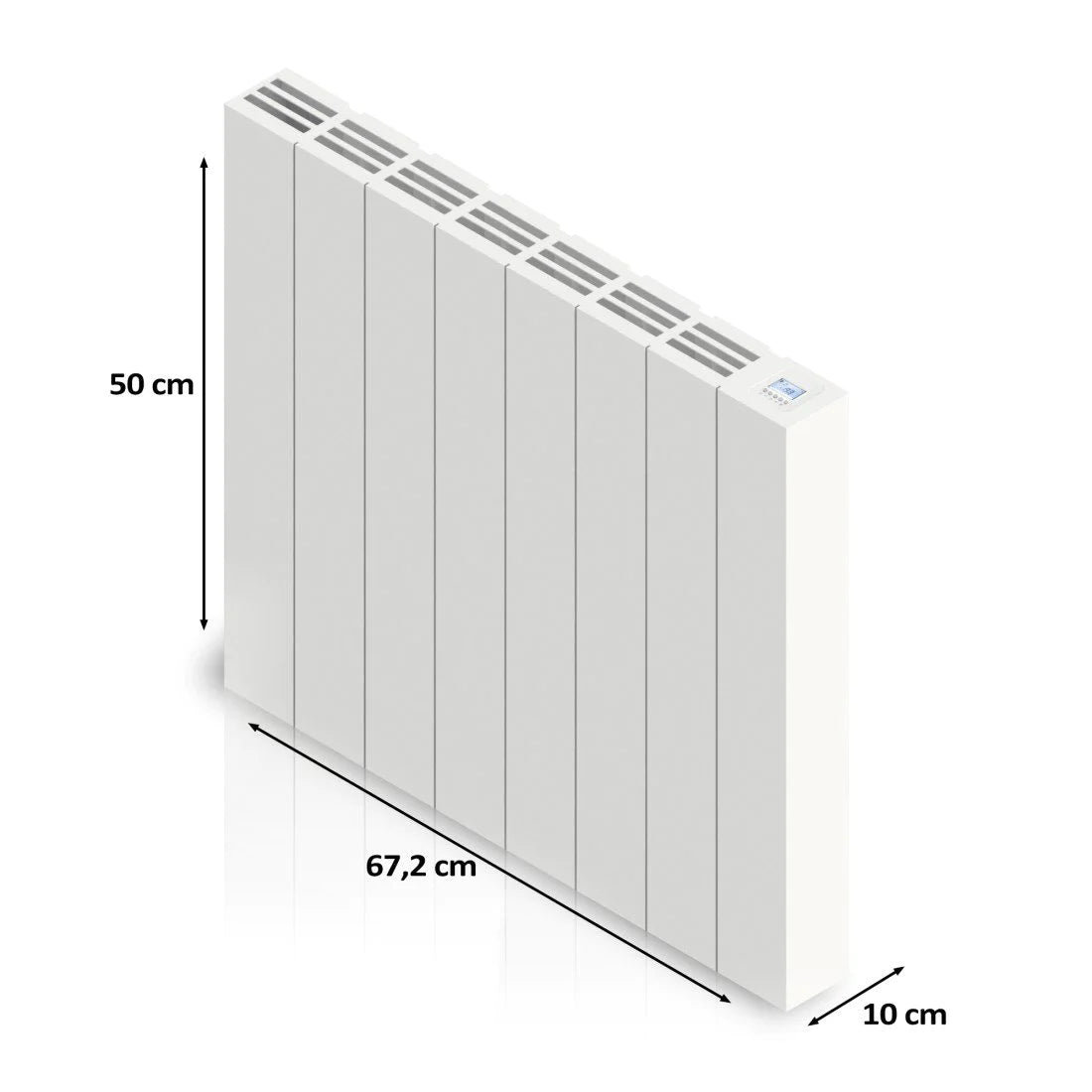 50x84,4 cm - 2000 Watt Ambiente elektrische paneelradiator - Wit (RAL 9016)