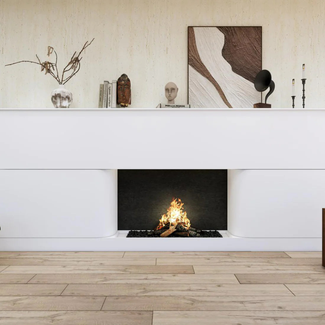 MUOZO - Italy Travertin 60x280 Flexibele Wandpanelen - Brandvertragend & Flexibel