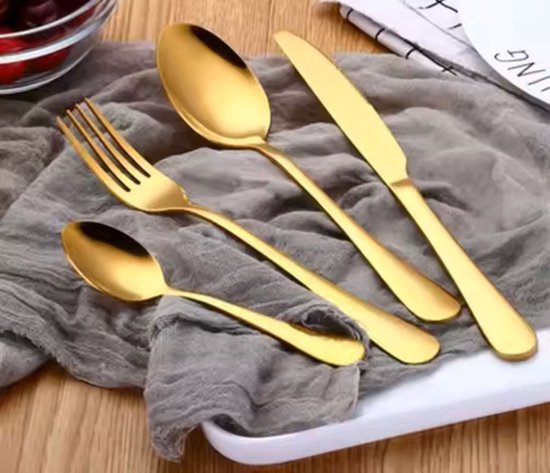 Kadirelli Bestekset - 24-delig - Goud - RVS