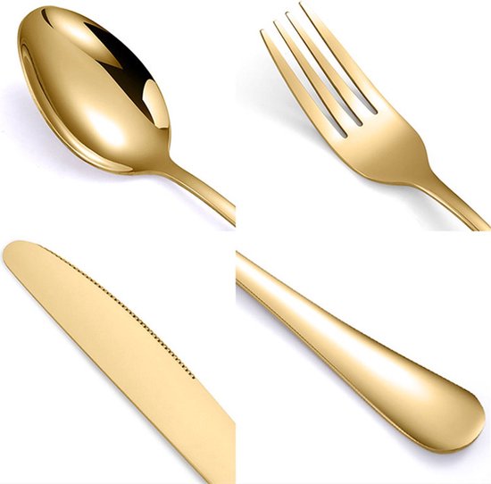 Kadirelli Bestekset - 24-delig - Goud - RVS