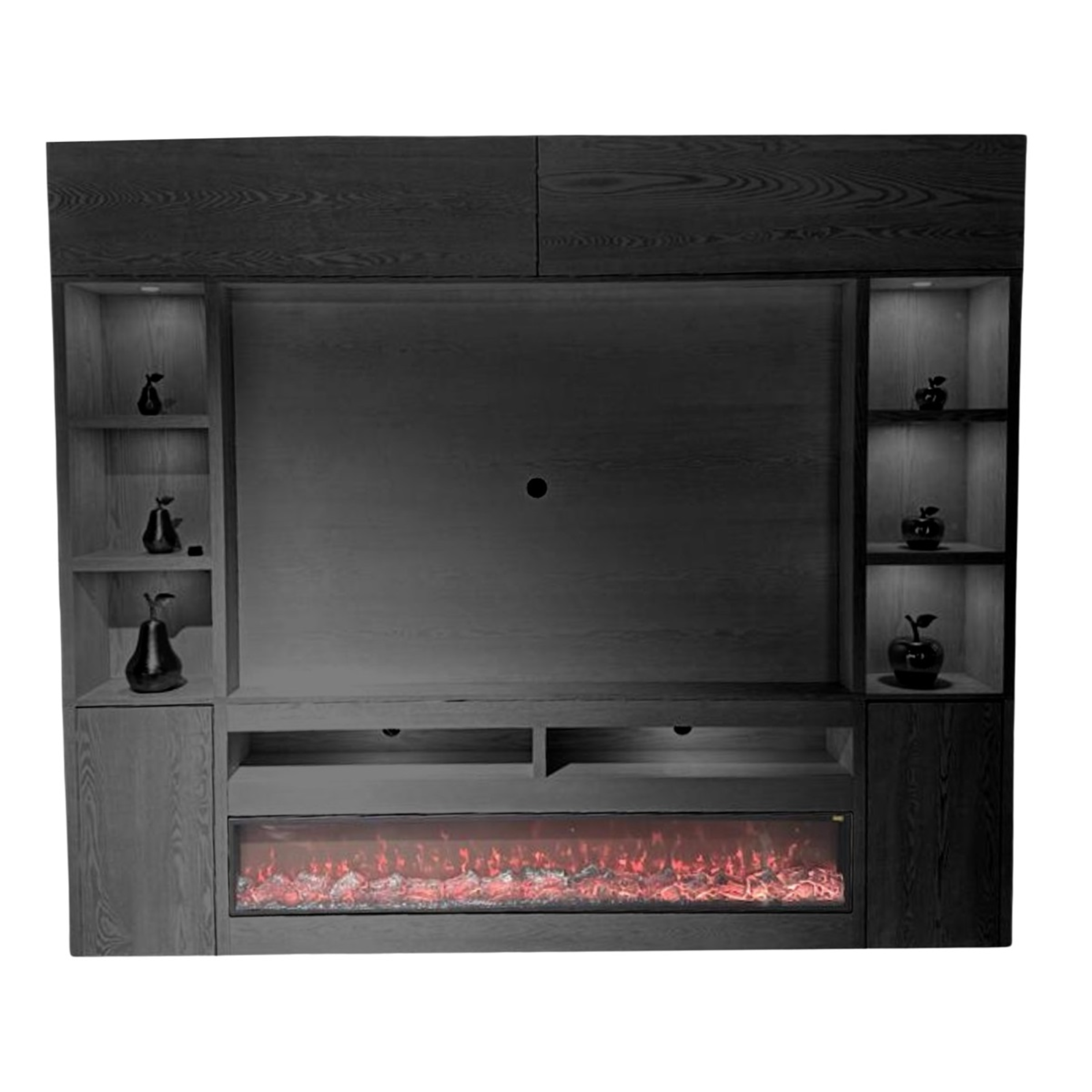 Effen zwart fineer Cinewall 280x220x30