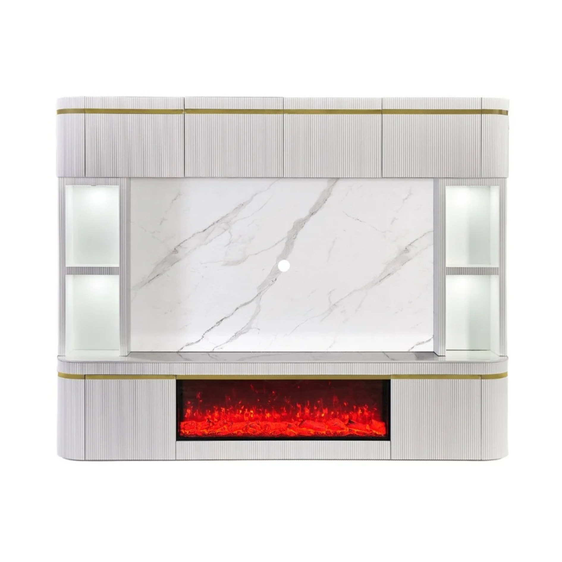 AQUA CINEWALL goud-wit 280x50x220