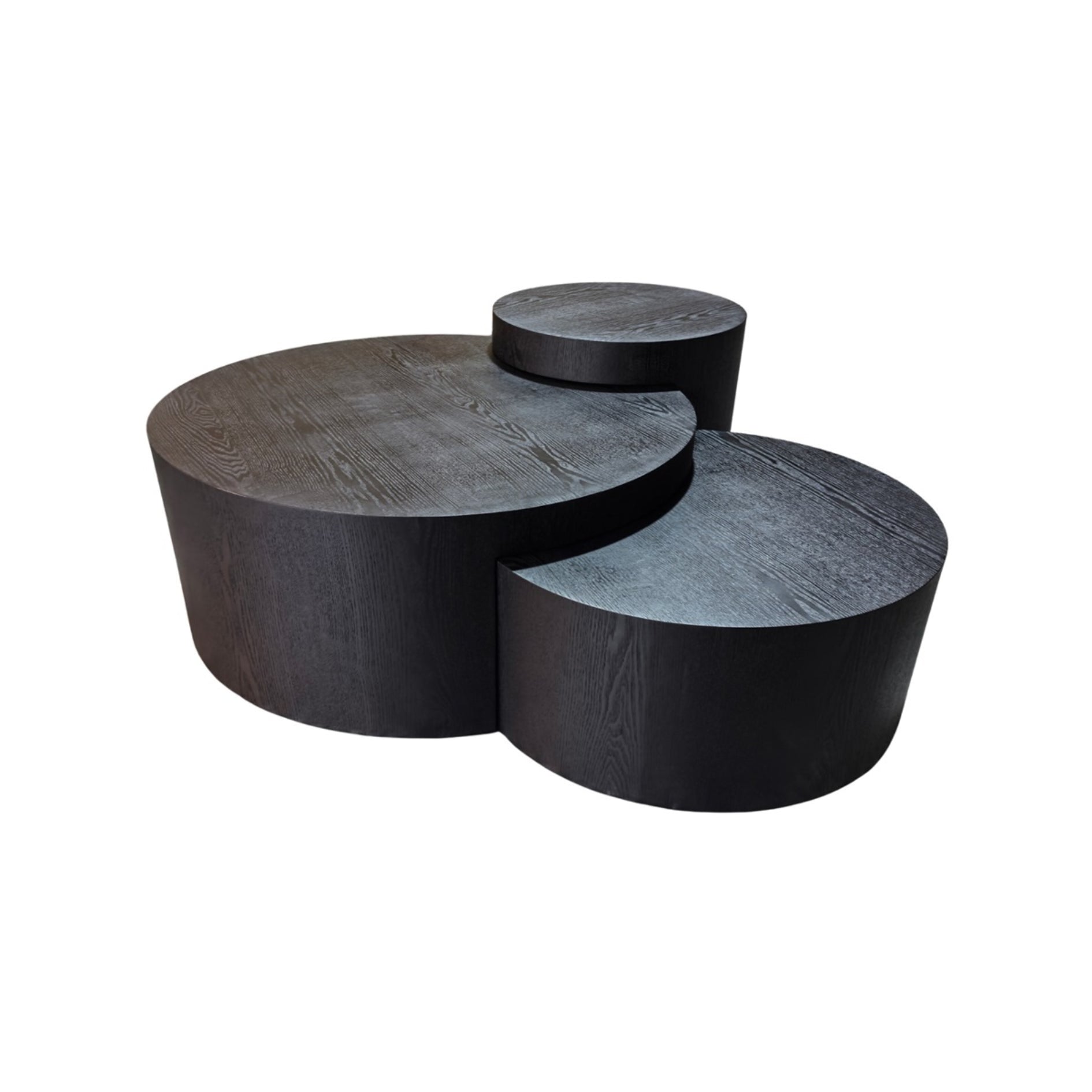 Salontafel Klaver 90X37-70X30-50X45 zwart