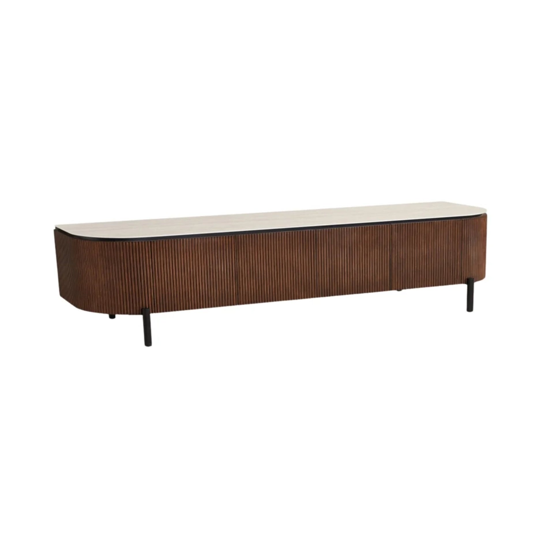 Tv-meubel Aqua 200X50X55 bruin/beige keramiek