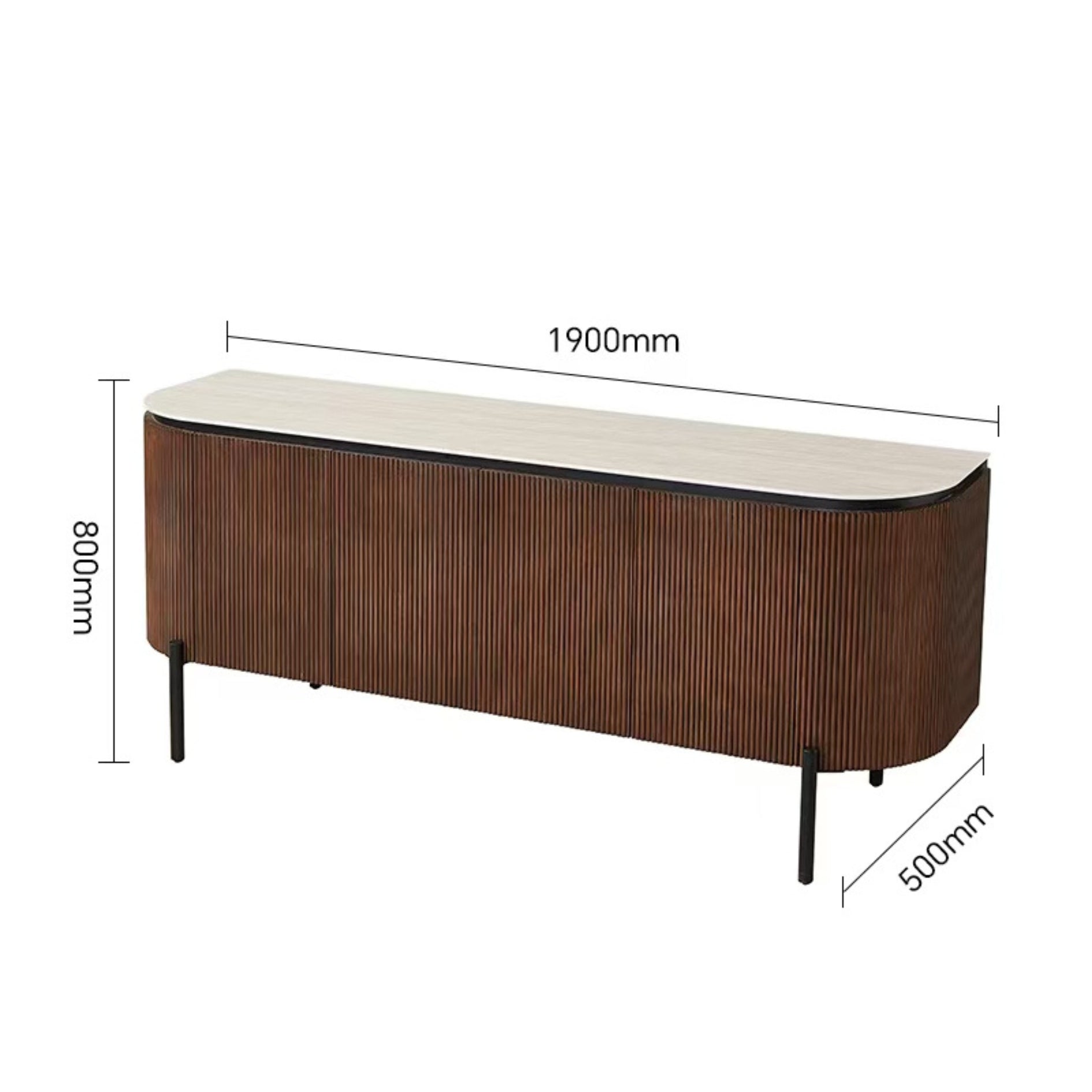 Tv-meubel Aqua 190X50X80 bruin/beige keramiek