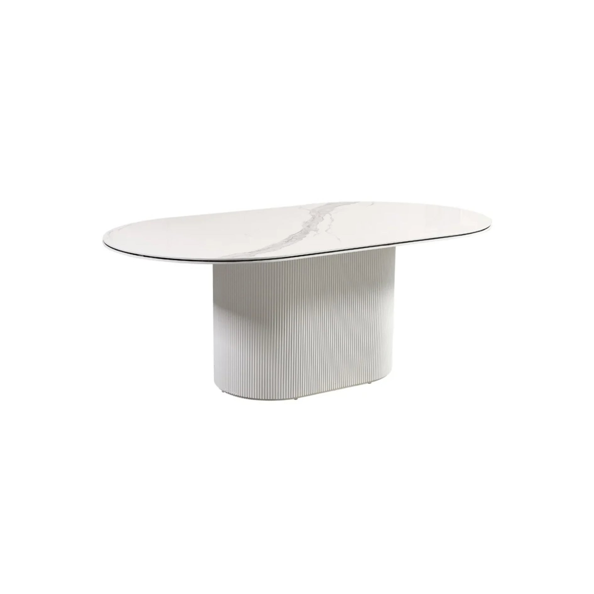 Eetkamertafel Aqua 200x110x76 wit keramiek