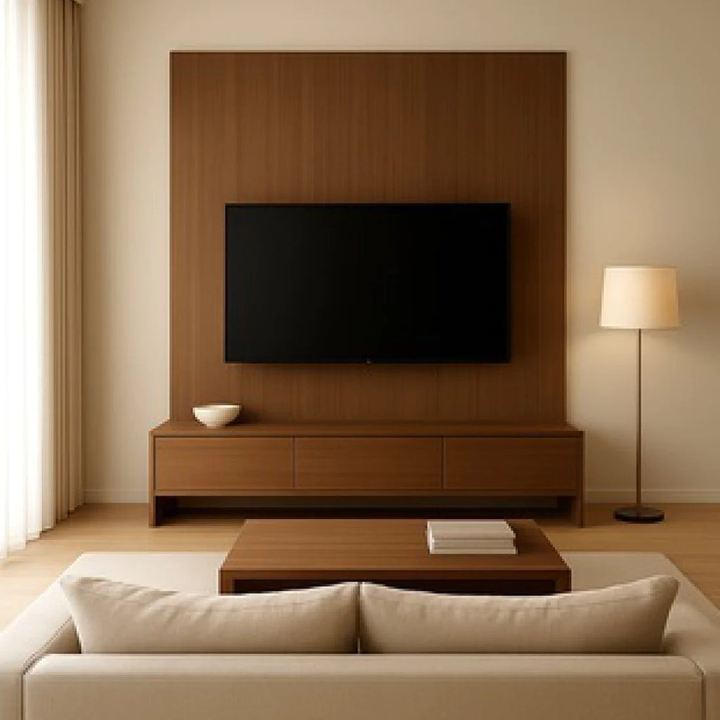 Oppio 120x280x0.5 cm - Houten Wandpaneel SMOKED AMBER