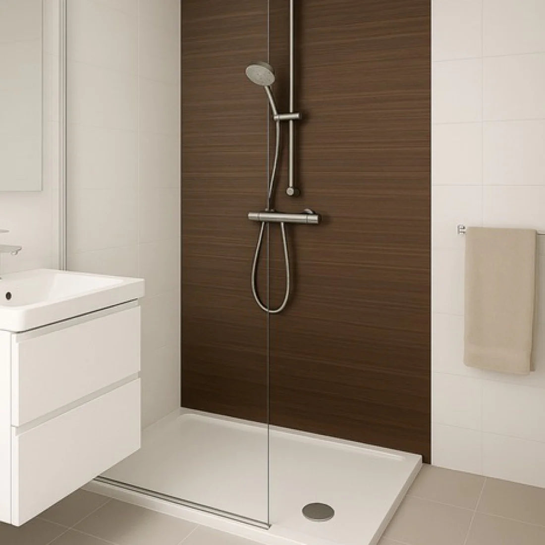 Oppio 120x280x0.5 cm - Houten Wandpaneel SMOKED AMBER