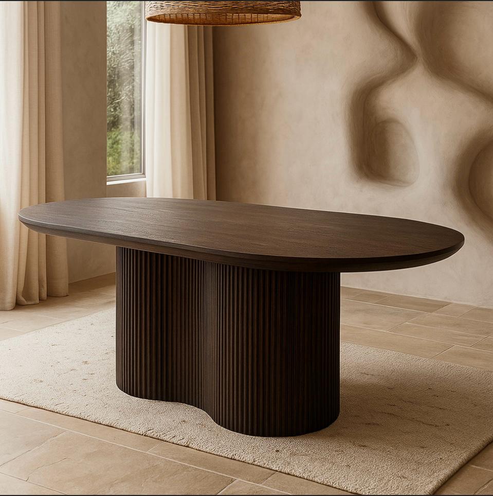 Eetkamertafel Taurus japandi 180X110X76 bruin