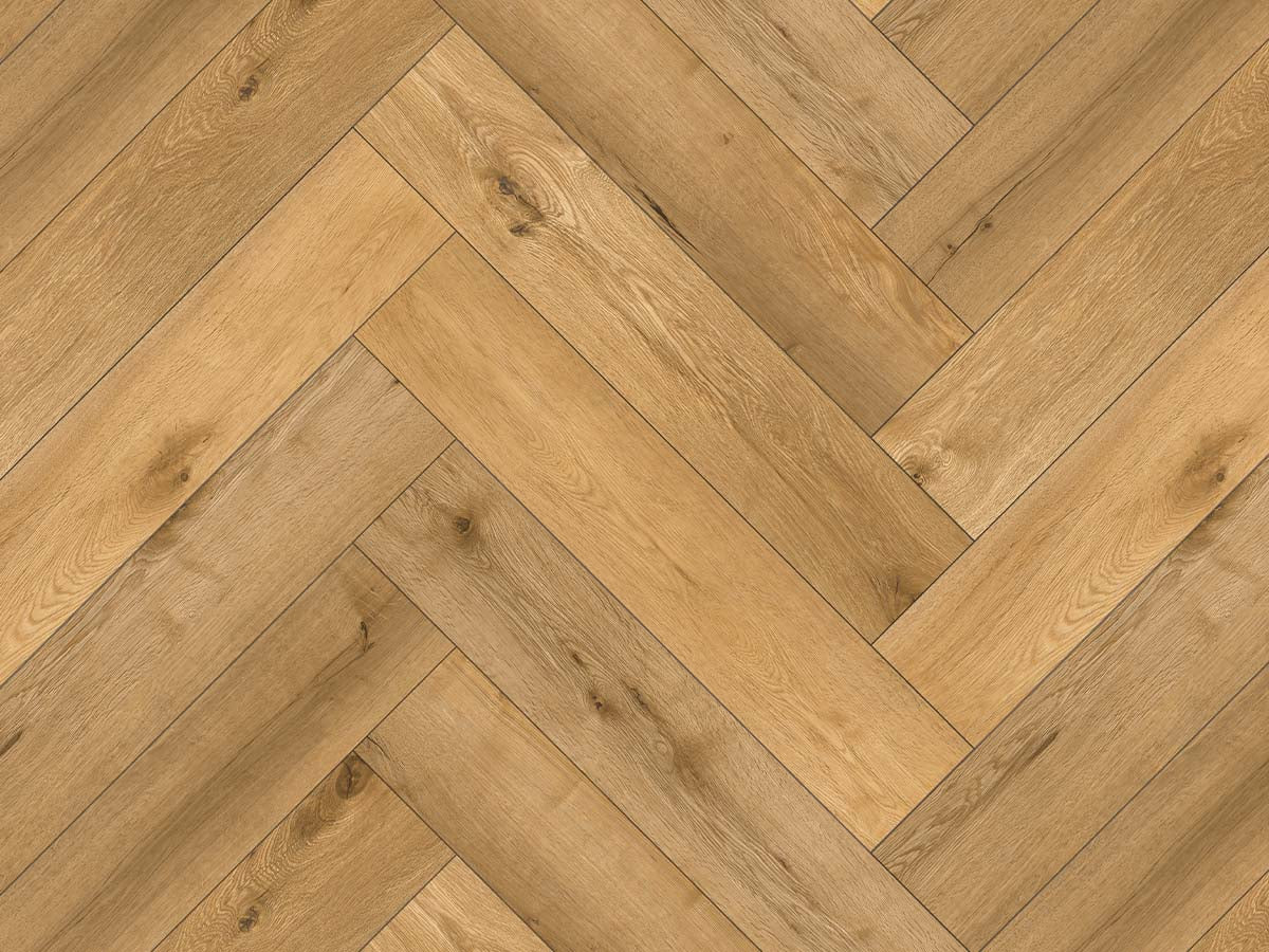 GR-502-HB / Natural Oak Visgraat PVC Click