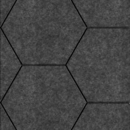 OPPIO Viltpaneel Donker Grijs - HEXAGON - 60x280 cm - Brandvertragend & Geluiddempend
