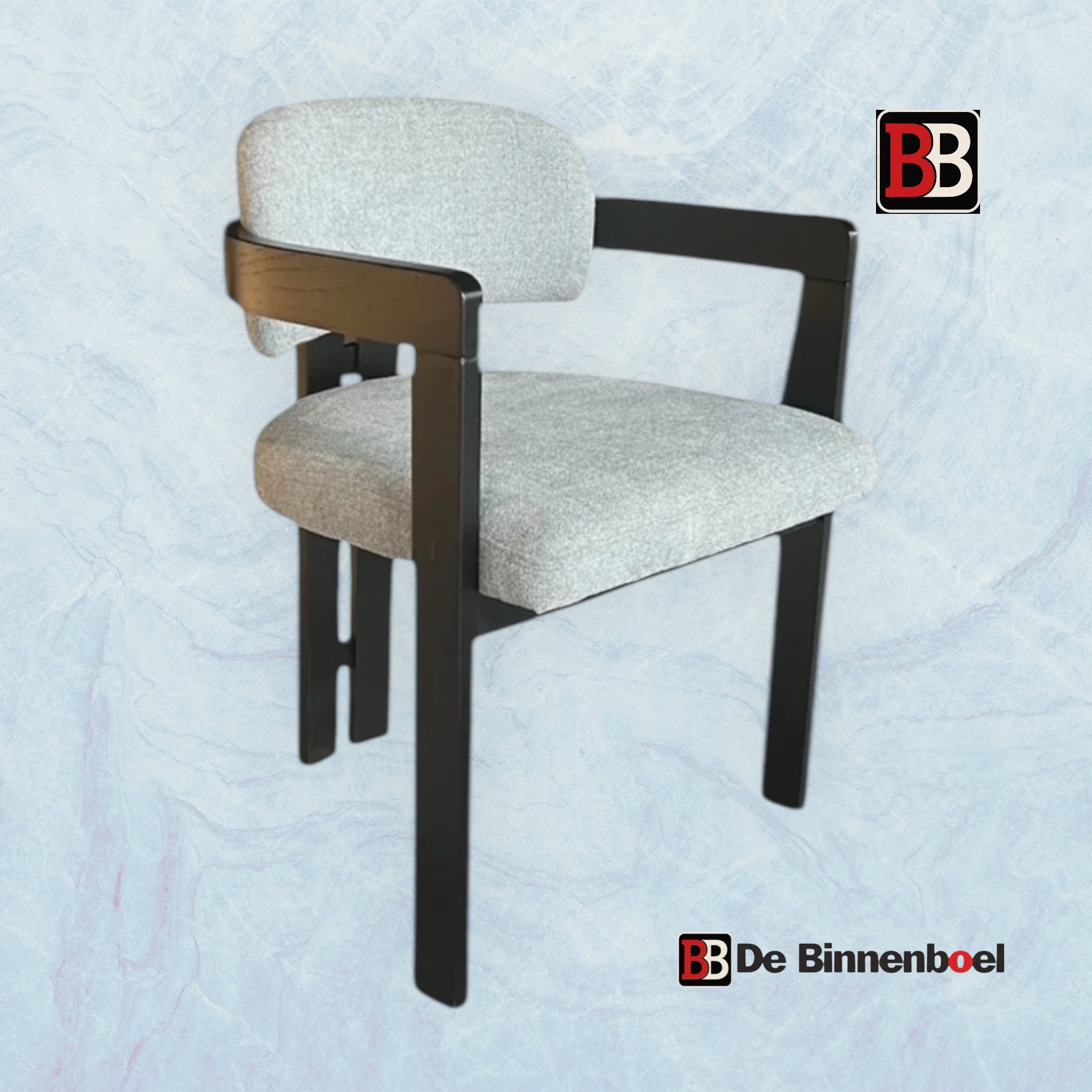 Eetkamerstoel Dubai japandi grijs