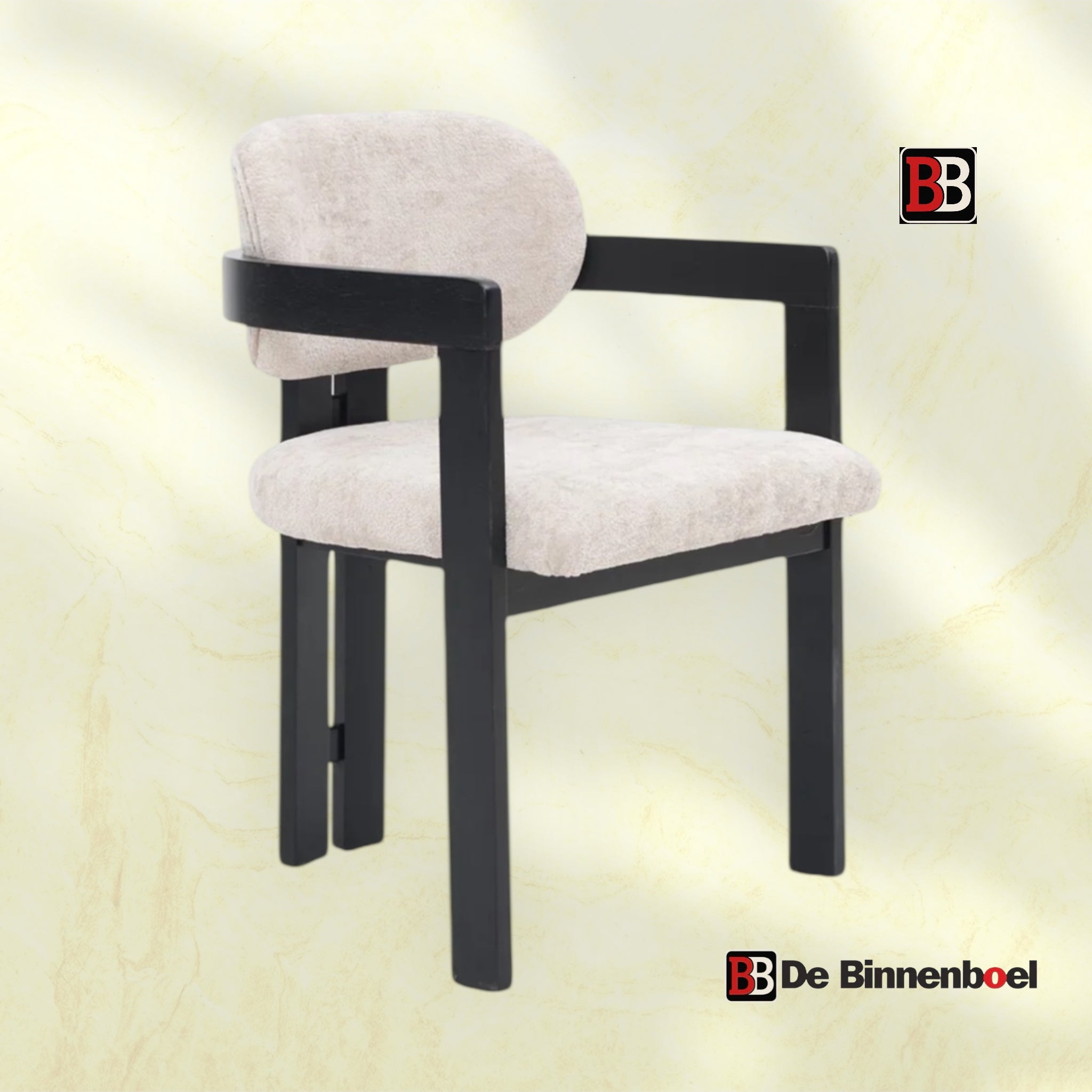 Eetkamerstoel Dubai japandi taupe