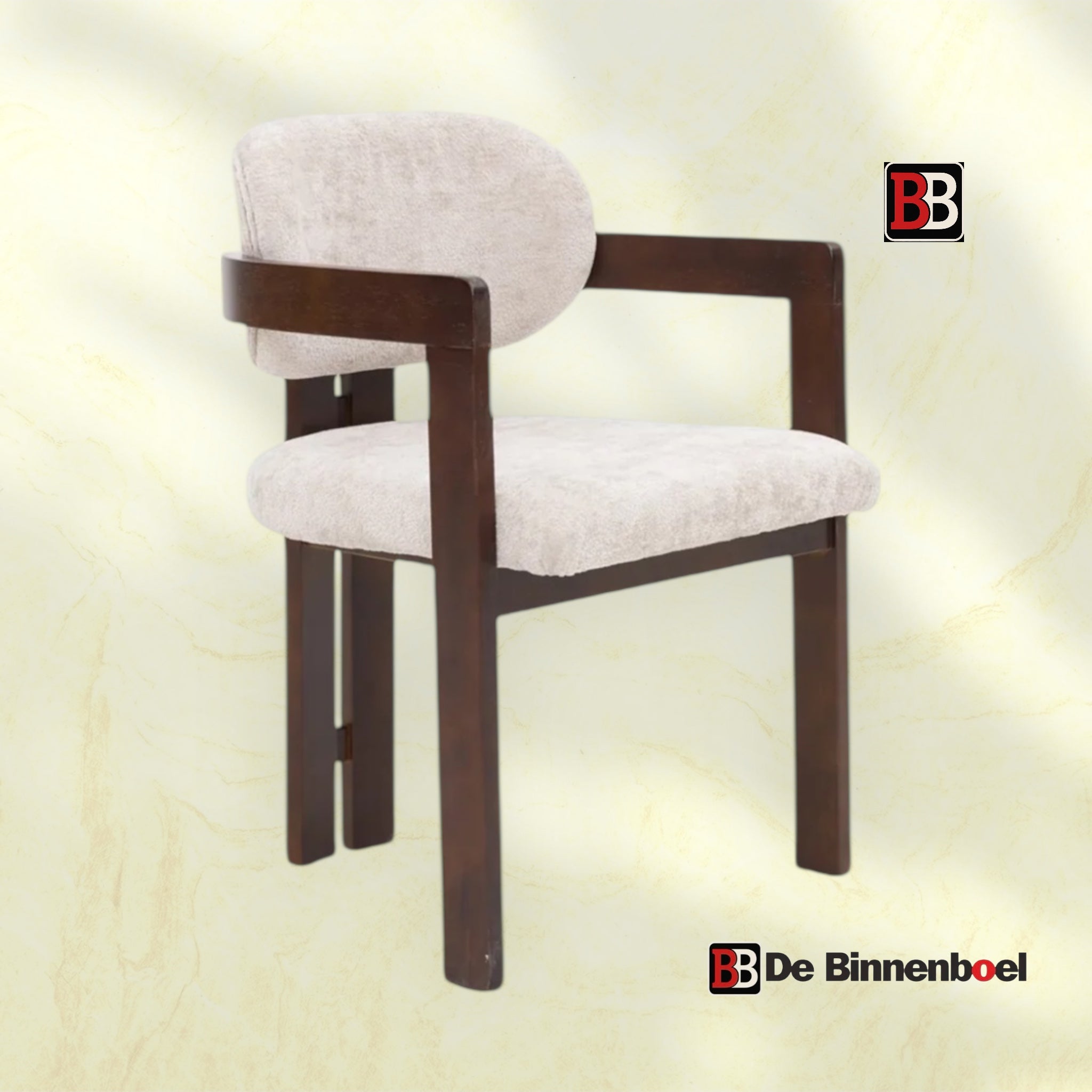 Eetkamerstoel Dubai japandi taupe