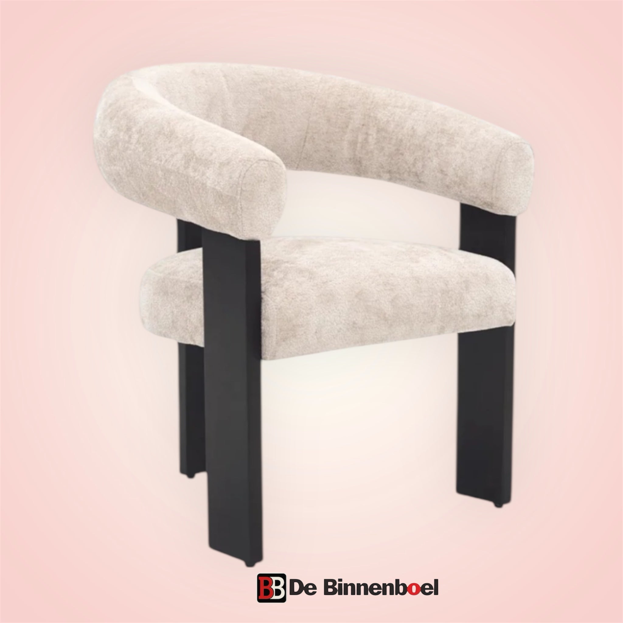 Eetkamerstoel Sara japandi lichtbruin