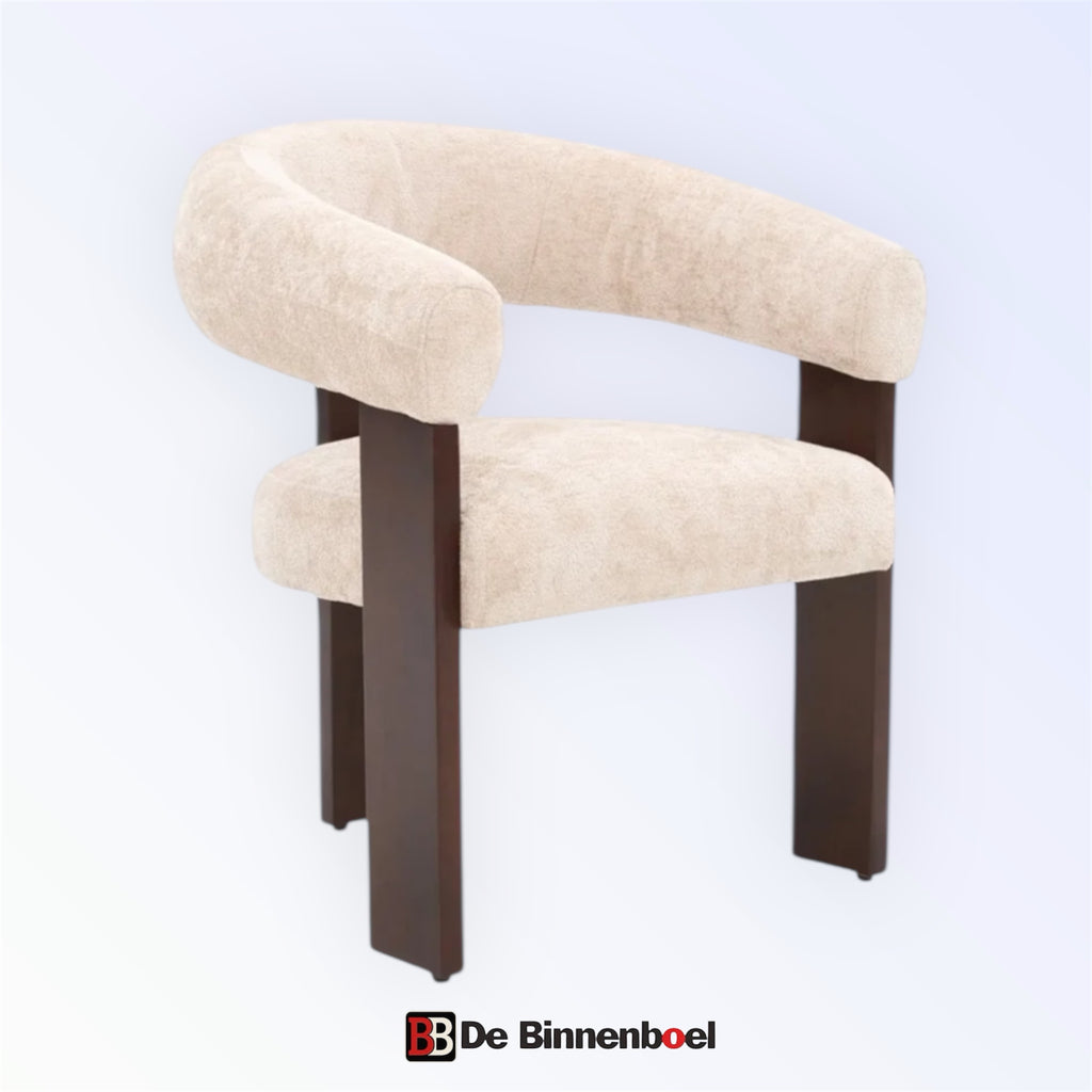 Eetkamerstoel Sara japandi lichtbruin