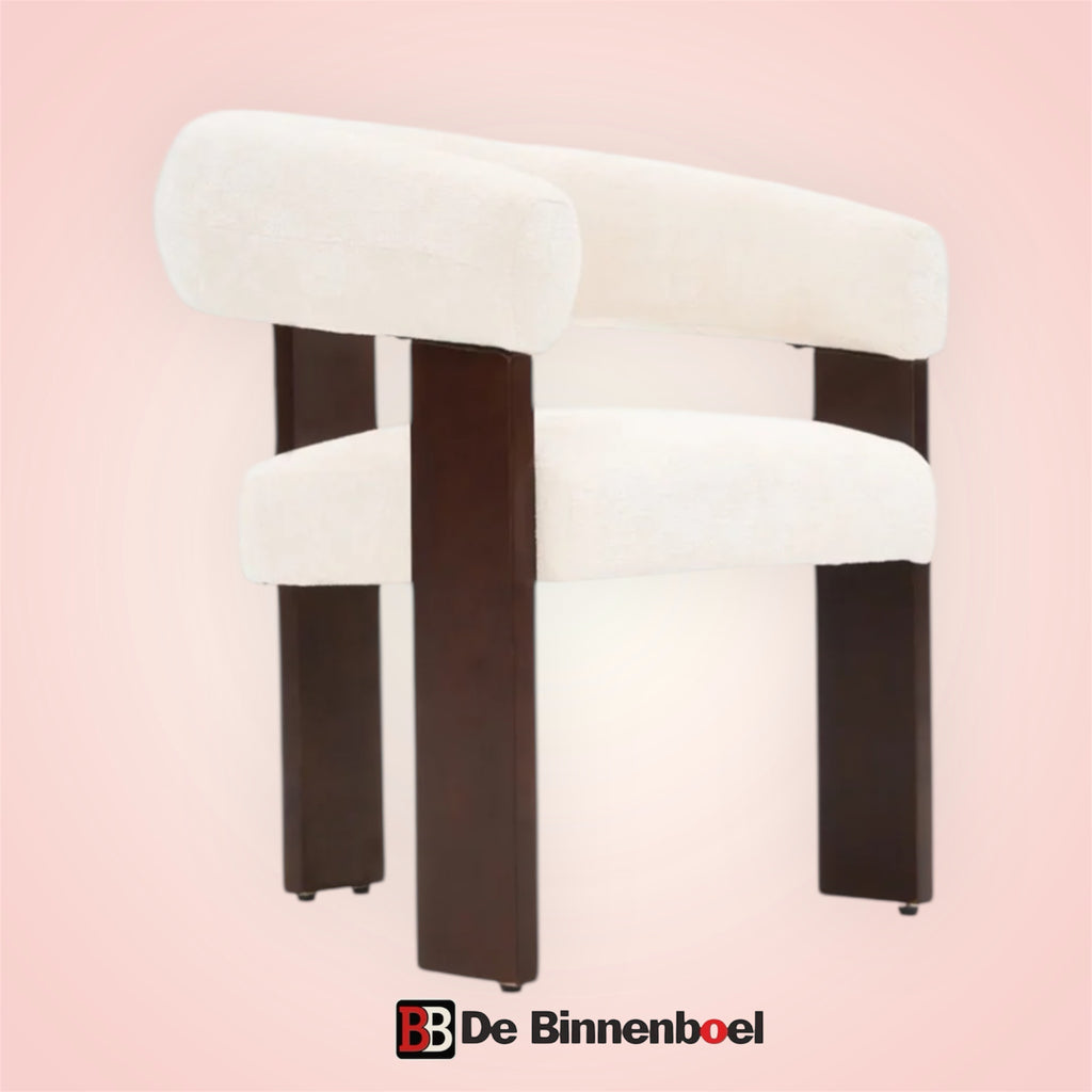 Eetkamerstoel Sara japandi créme