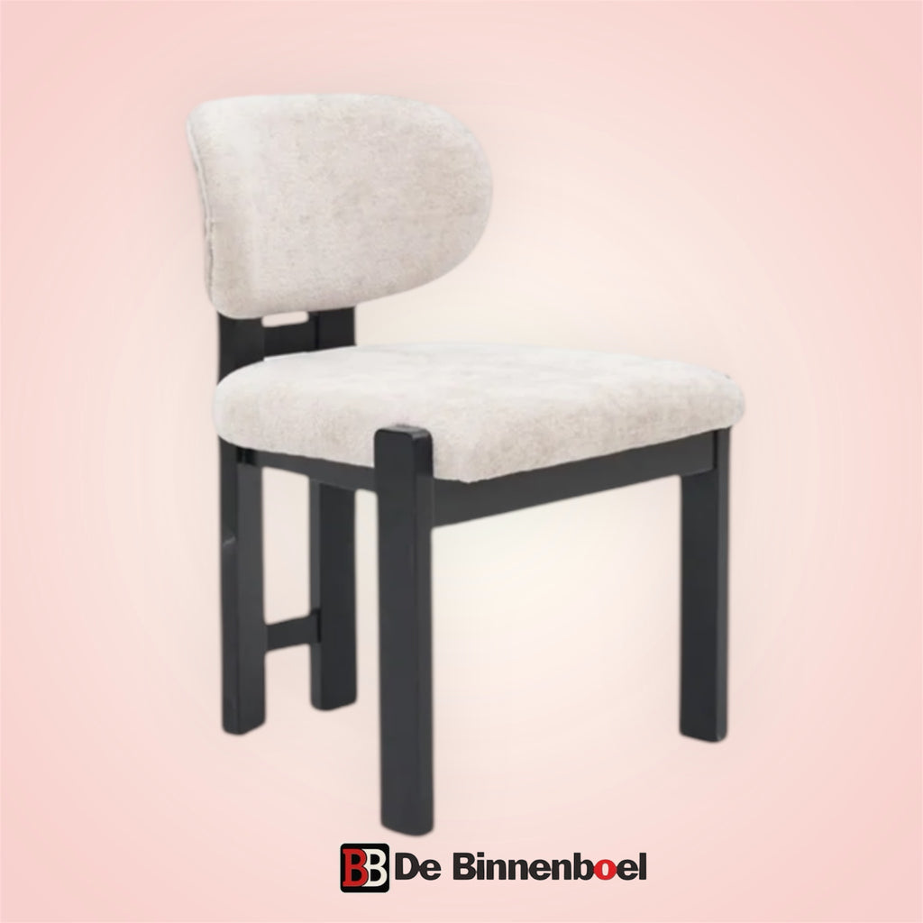 Eetkamerstoel Desirey japandi roomwit