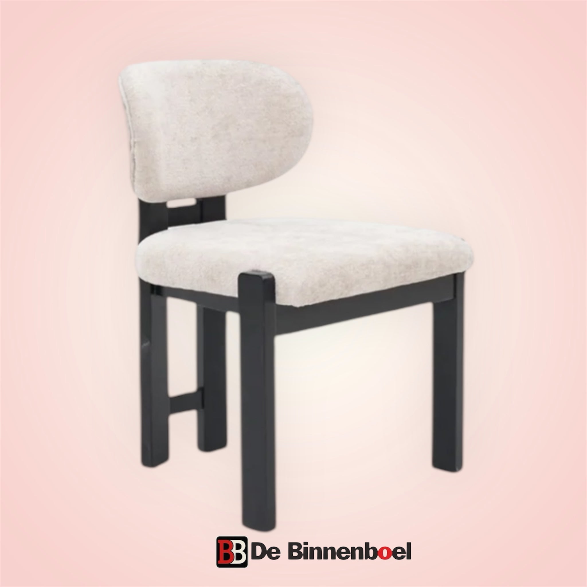 Eetkamerstoel Desirey japandi roomwit