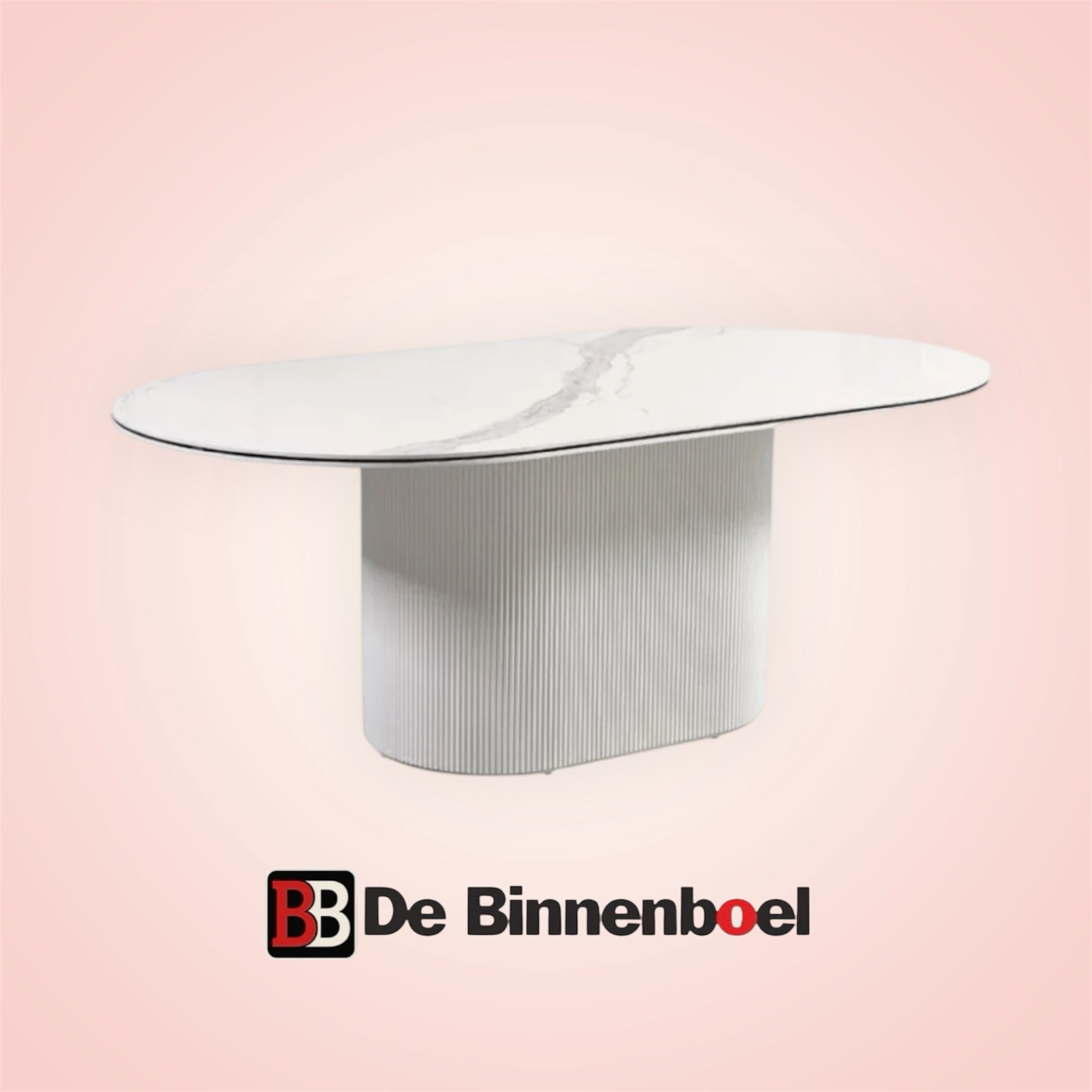 Eetkamertafel Aqua 200x110x76 wit keramiek