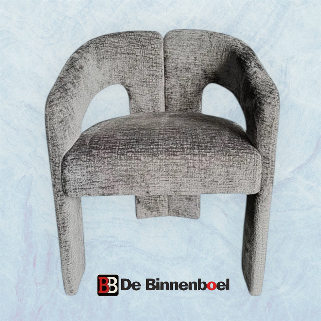 Eetkamerstoel Baroni japandi grijs