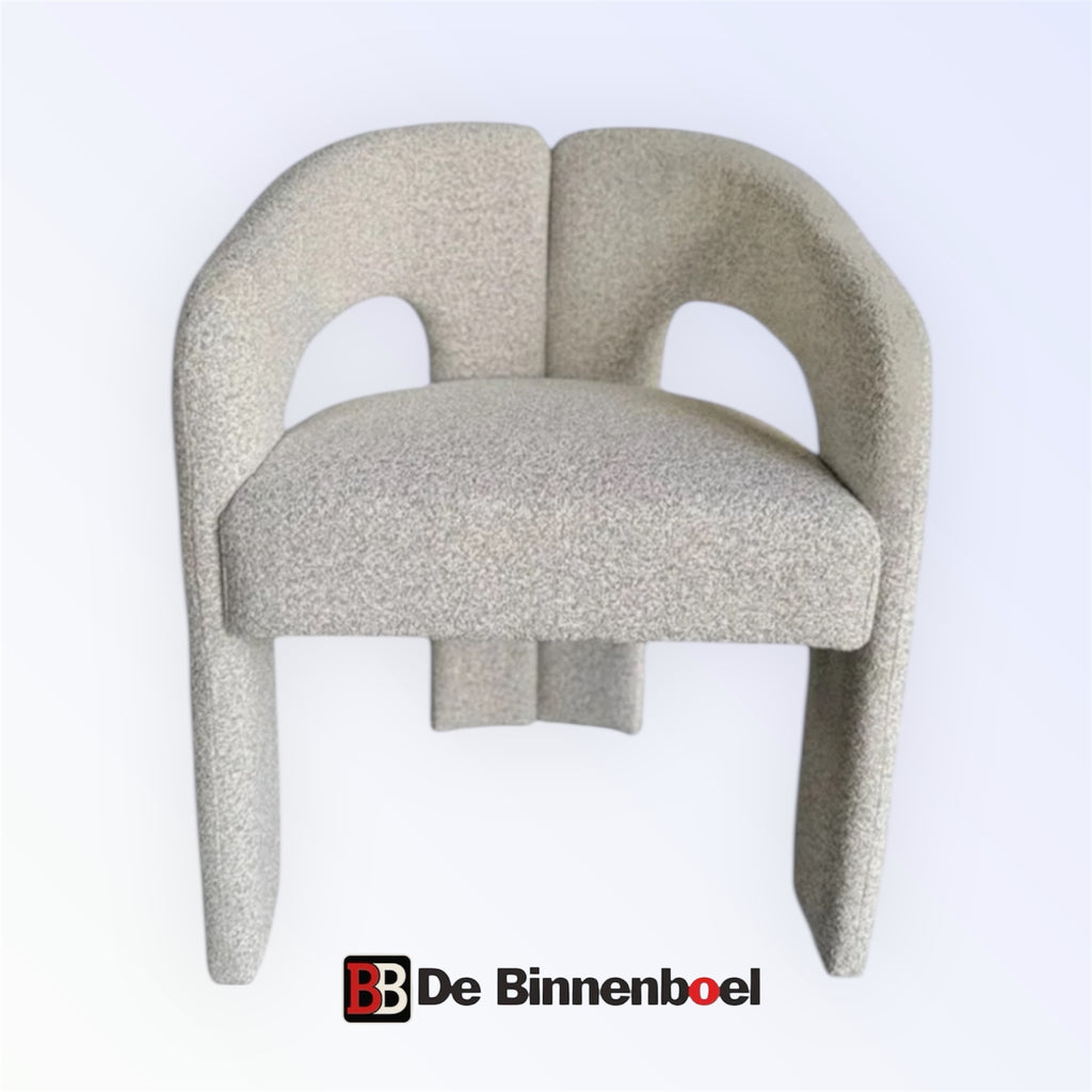 Eetkamerstoel Baroni japandi beige/grijs