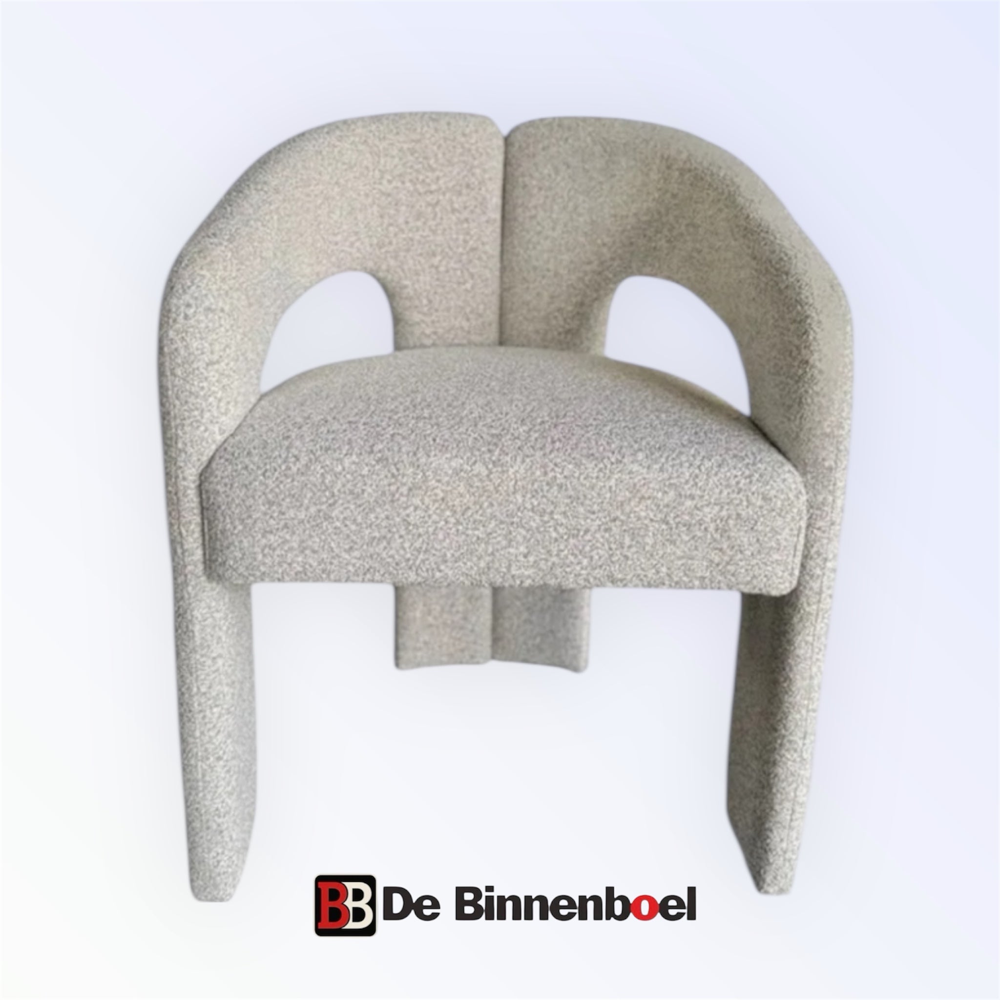 Eetkamerstoel Baroni japandi beige/grijs