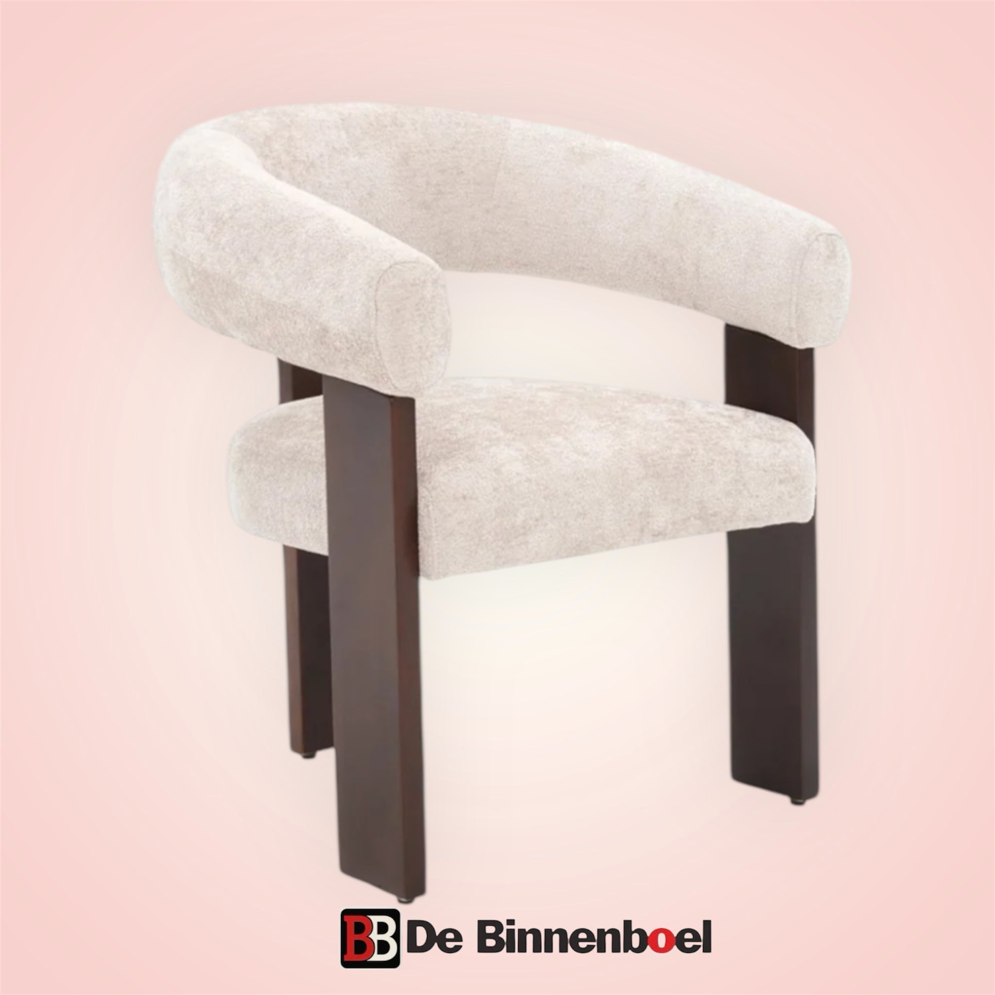 Eetkamerstoel japandi Sara Bruin Taupe