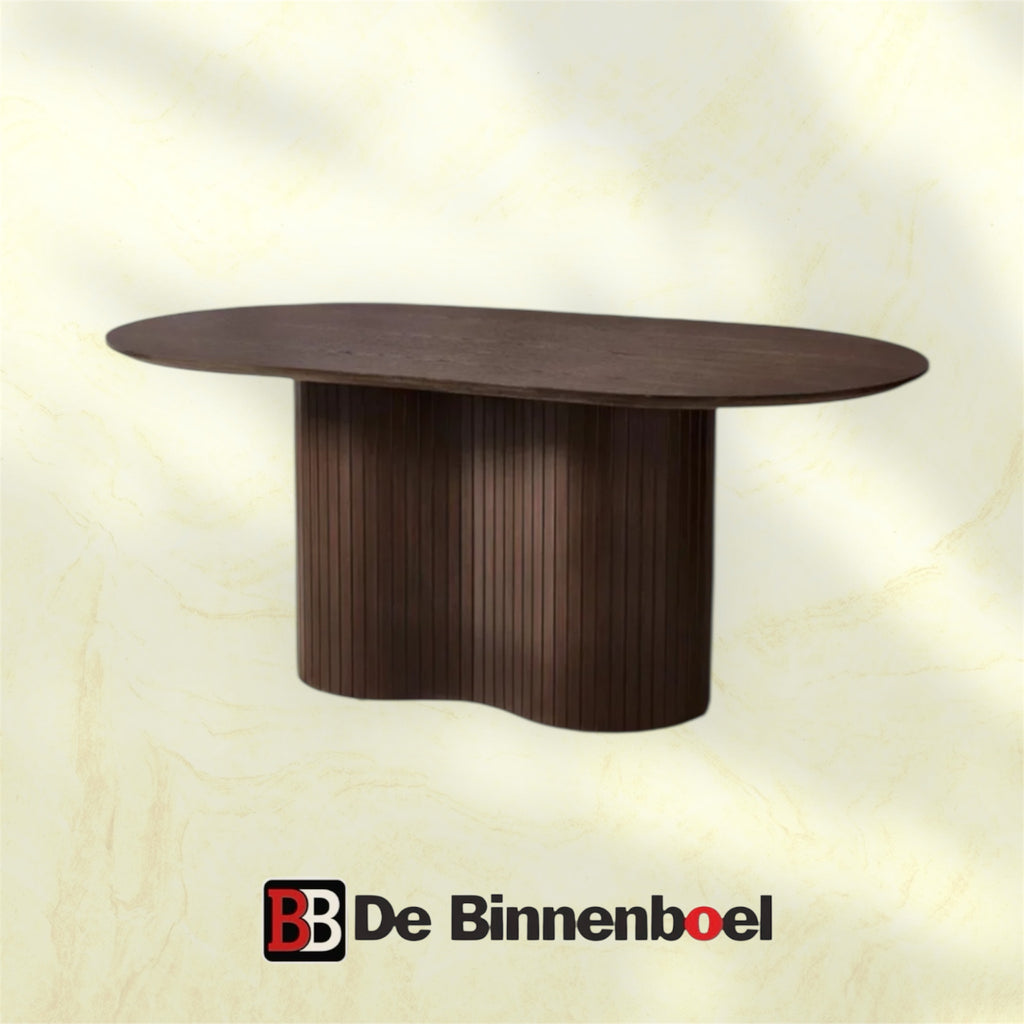 Eetkamertafel Taurus japandi 220X110X76 bruin