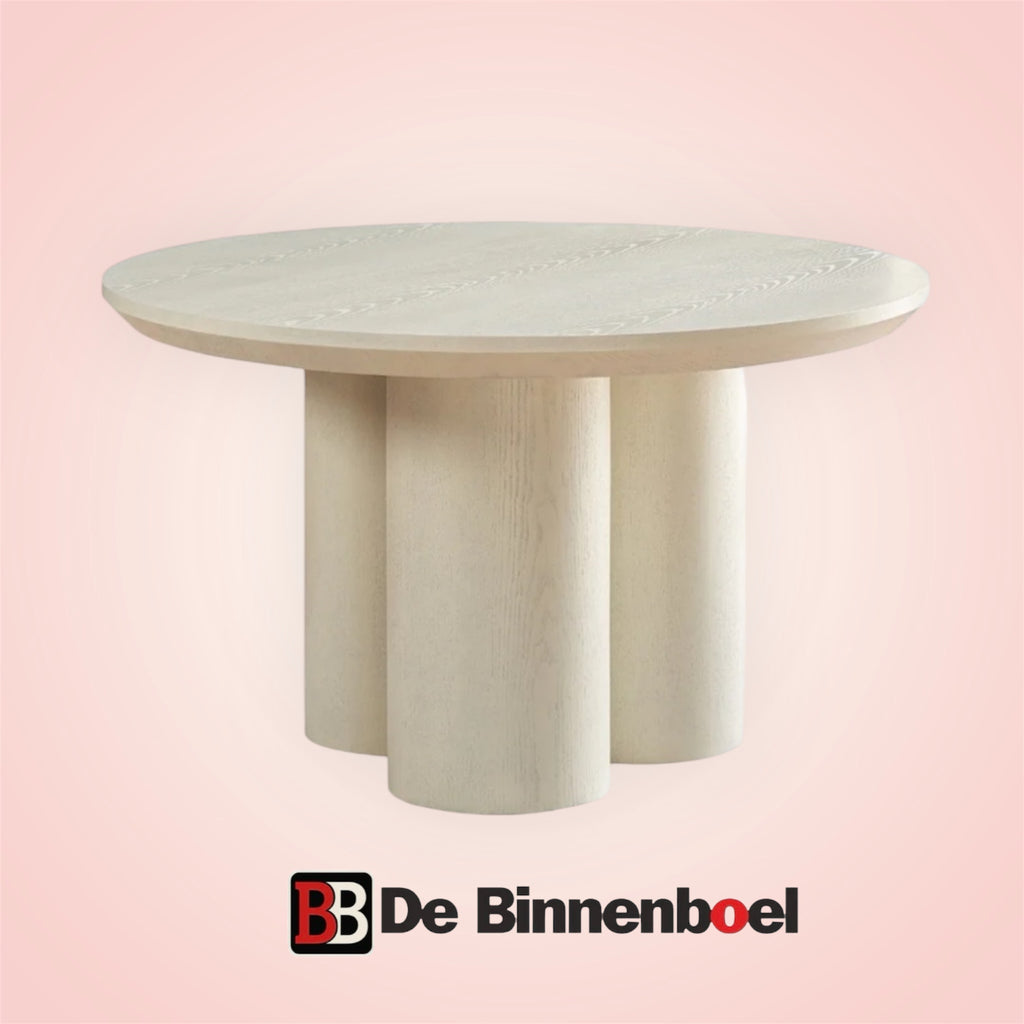 Eetkamertafel Queen japandi 130 rond room
