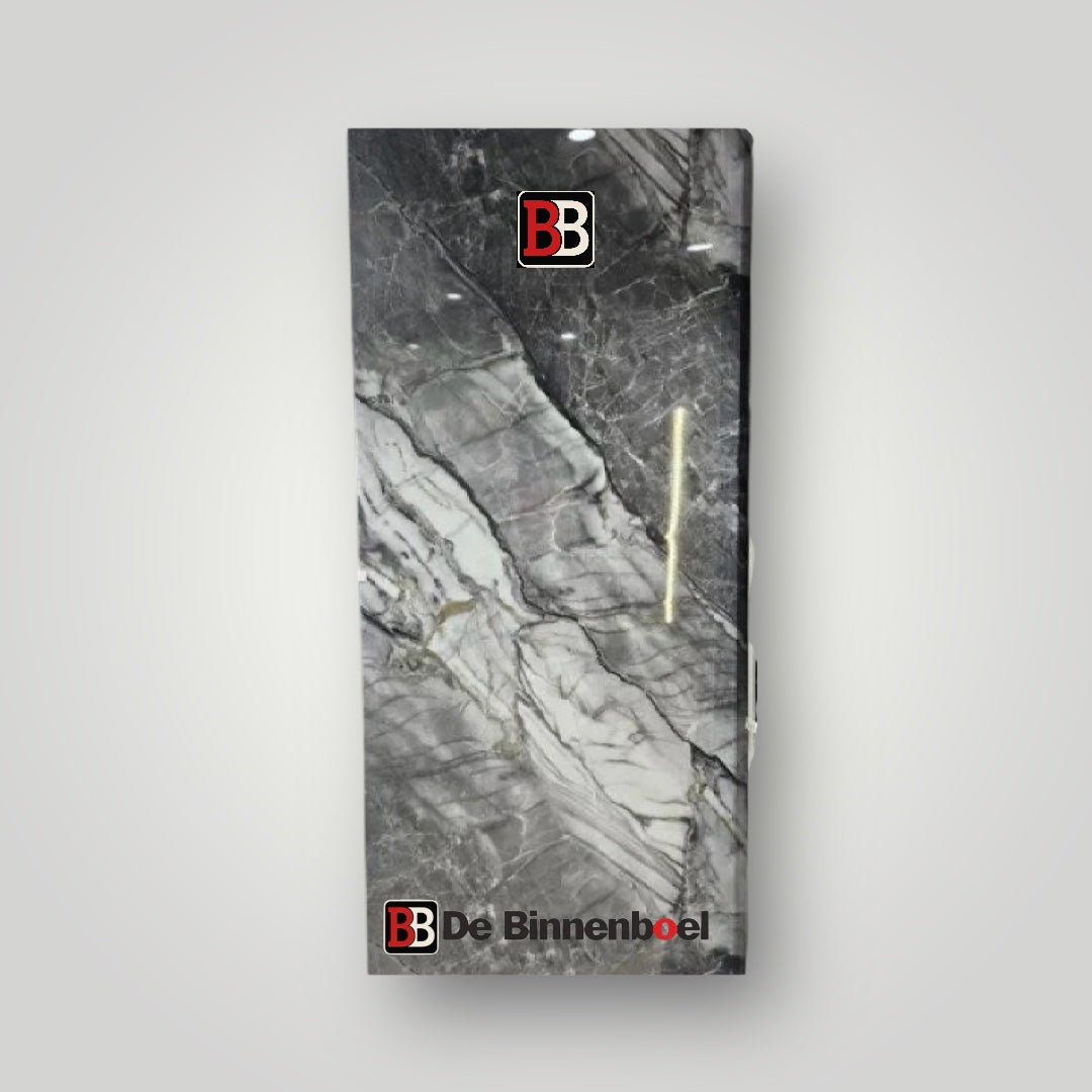 Oppio €55;PER PANEEL - PVC Wandpaneel Grijs Steen Marmerlook Hoogglans - 120x280x0,3 cm