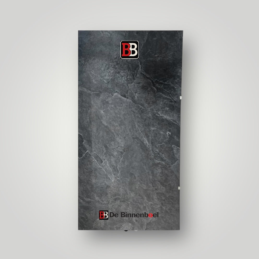 Oppio €70;PER PANEEL - PVC Wandpaneel MAT Ardesia Noir / Zwart - 120x280x0,3 cm