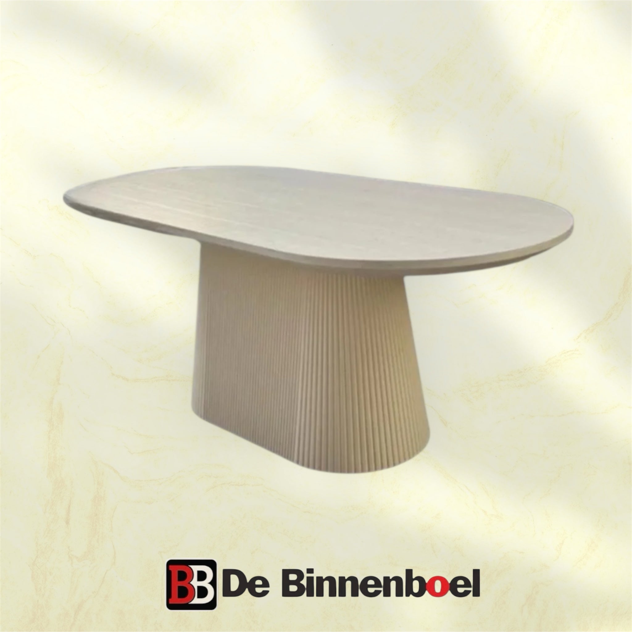 Eetkamertafel Kimberly japandi 160X90 créme