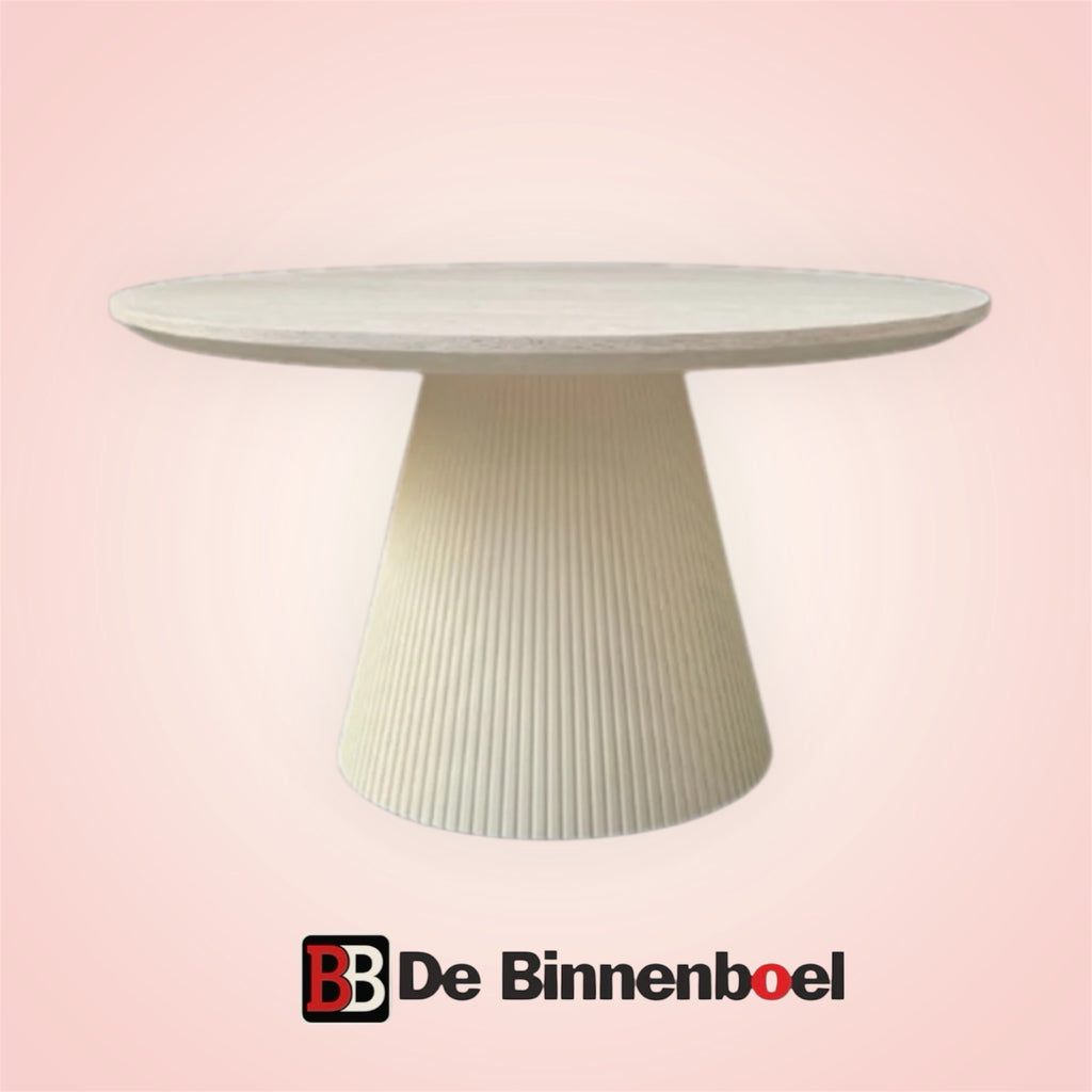 Eetkamertafel Kimberly 130 rond créme