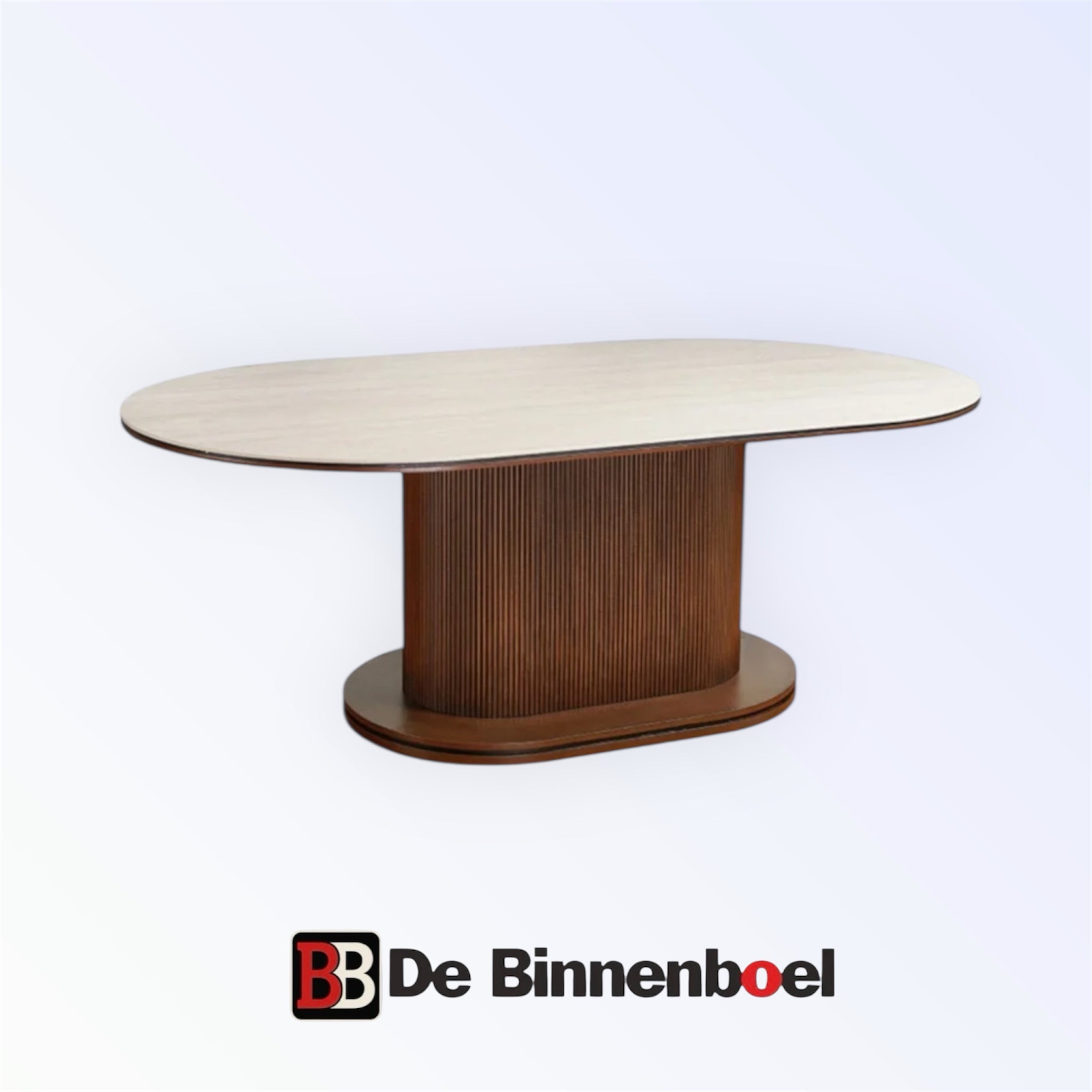 Eetkamertafel Aqua 180X110X76 bruin/beige keramiek