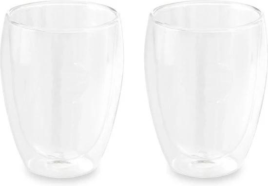 Glozini Dubbelwandig Koffieglas - 250ml - Set van 2 - Dubbelwandig Glas
