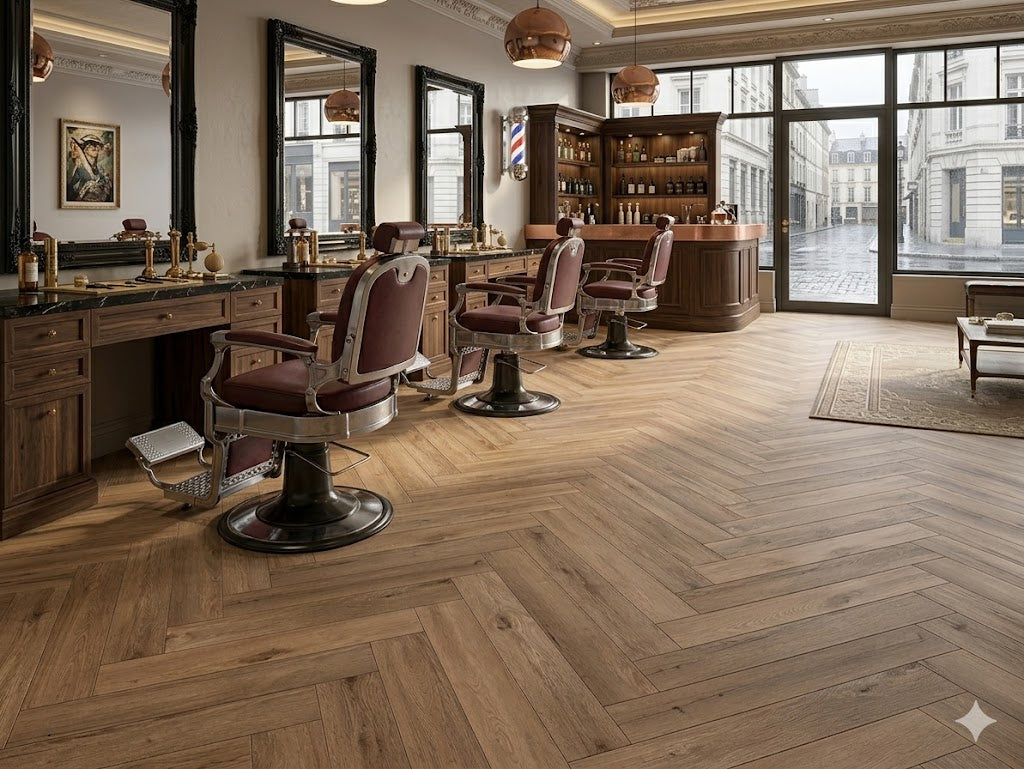 GR-505-HB / Kaschmir Oak Visgraat PVC Click