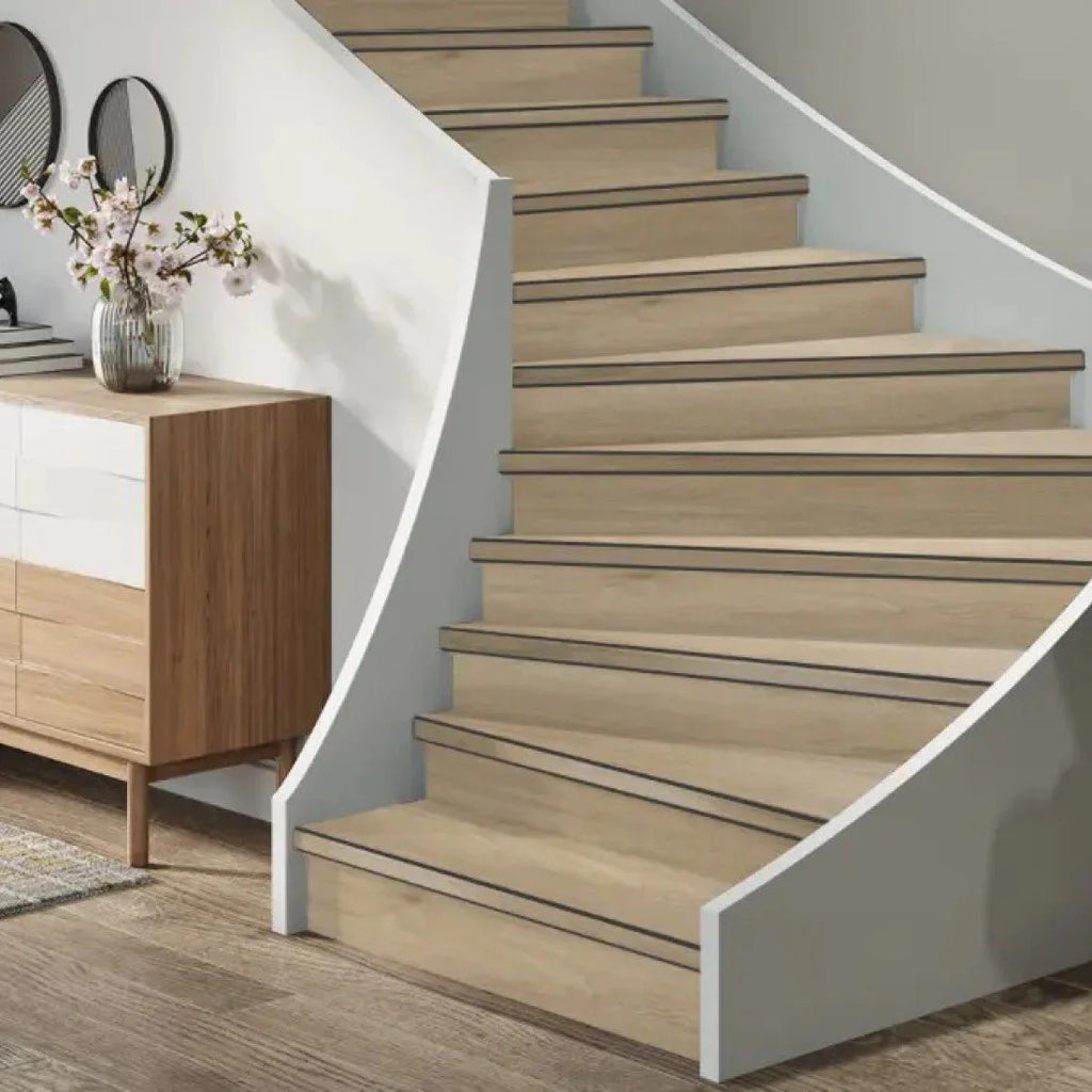 TRAPRENOVATIE SET Fulham Beige / PVC ( SET Ten behoeve van 4 TRAPTREDES