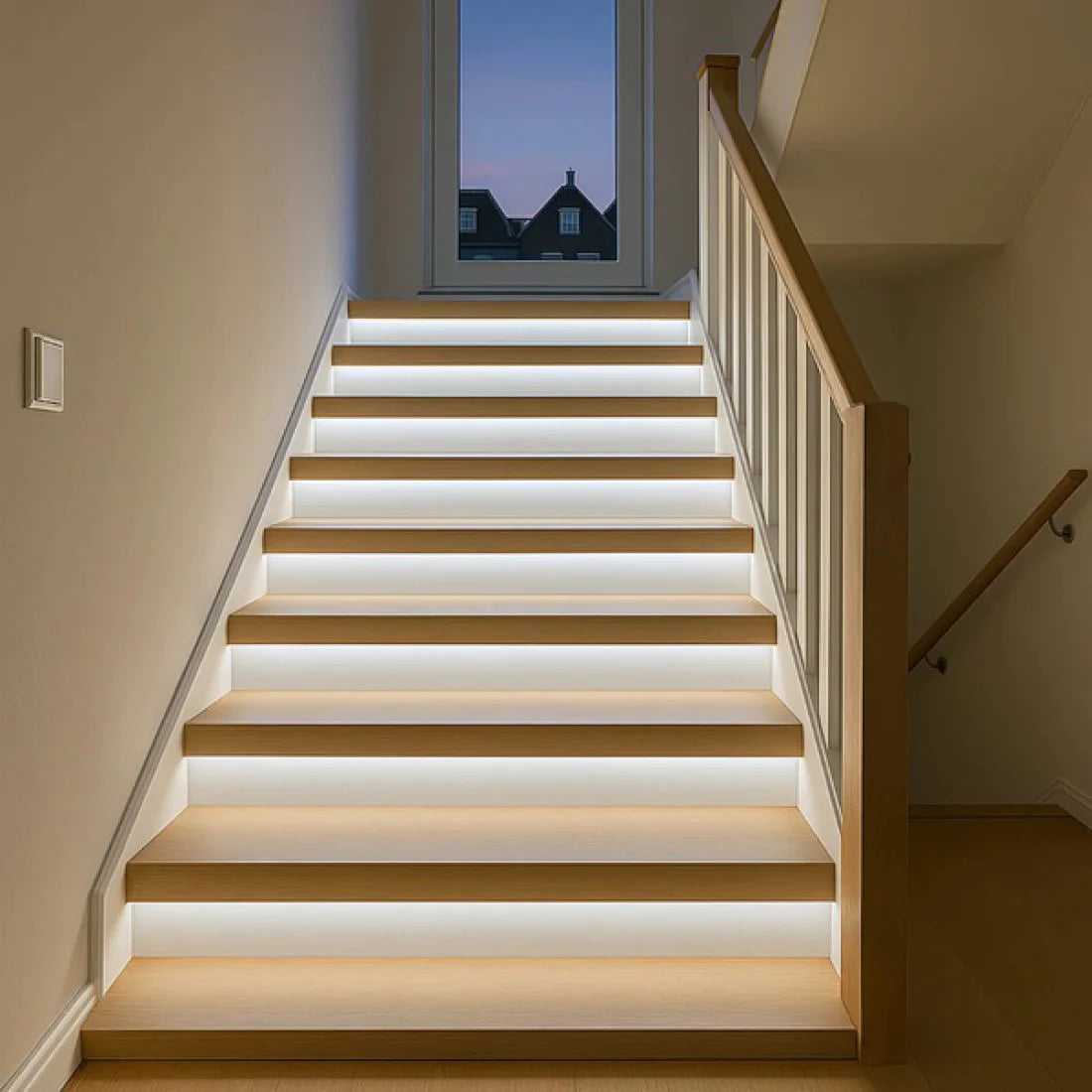 OPPIO LED Trapverlichting Set met Bewegingssensor - Helder/Koud Wit 6000K - Dimbaar - Tot 16 Treden