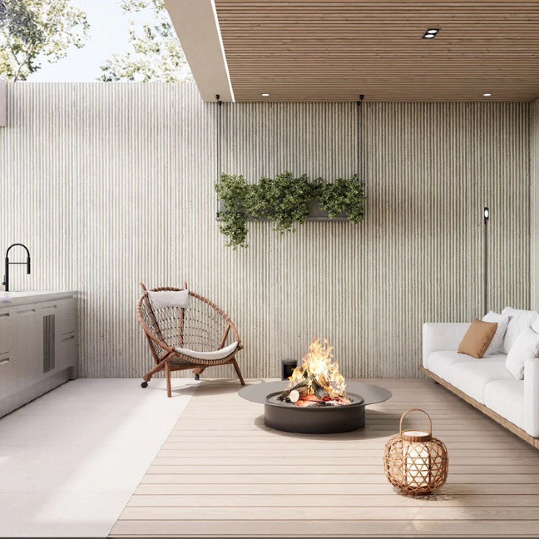 MUOZO - Roman Columns SAND 60x280 Flexibele Wandpanelen - Brandvertragend & Flexibel