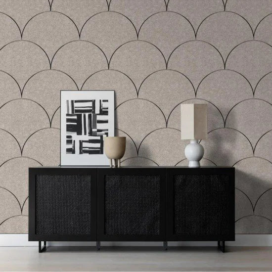 OPPIO Viltpaneel Beige - SCHRUB - 60x280 cm - Brandvertragend & Geluiddempend