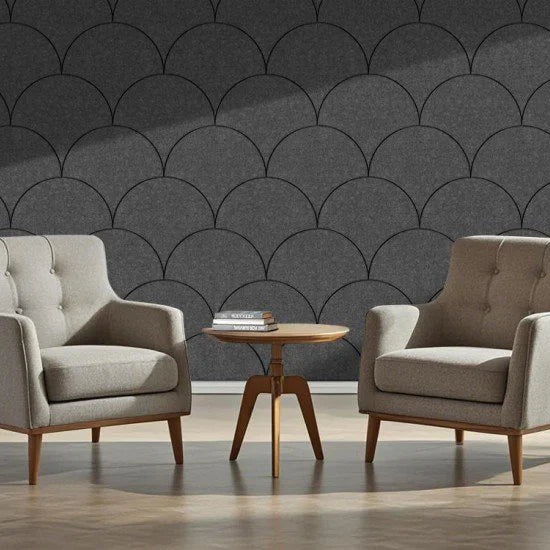 OPPIO Viltpaneel Donker Grijs - SCHRUB - 60x280 cm - Brandvertragend & Geluiddempend