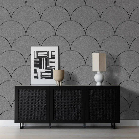 OPPIO Viltpaneel Licht Grijs - SCHRUB - 60x280 cm - Brandvertragend & Geluiddempend