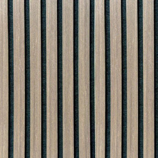 €44,- Per Paneel EIKEN SMOKY SUPERMAT 60x260 cm - akoestische wand panelen lattenwand met Vilt