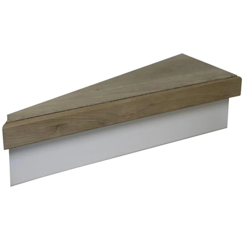 OPPIO Stootbord PVC Ral 9010 wit HOUTDECOR ( tbv 16 traptreden )