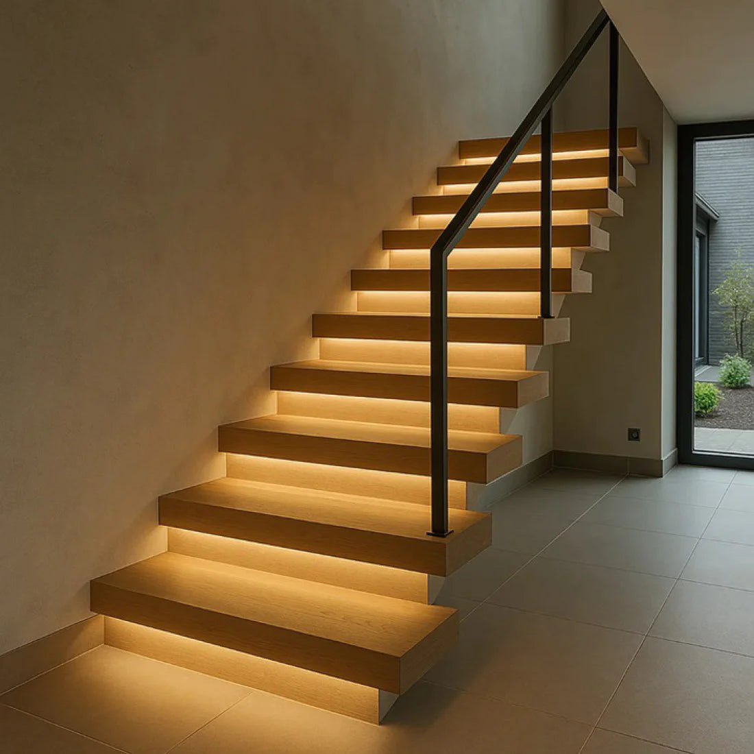 OPPIO Stootbord PVC Ral 9010 wit HOUTDECOR ( tbv 16 traptreden )